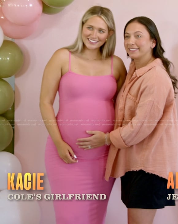 Kacie's pink dress on The McBee Dynasty Real American Cowboys