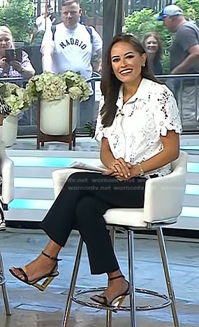 Kaylee's black heel sandals on Today