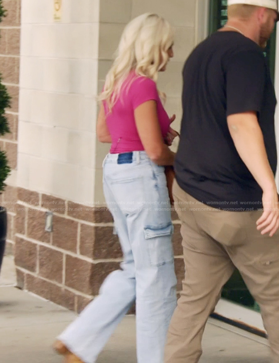 Kristi's denim jeans on The McBee Dynasty Real American Cowboys