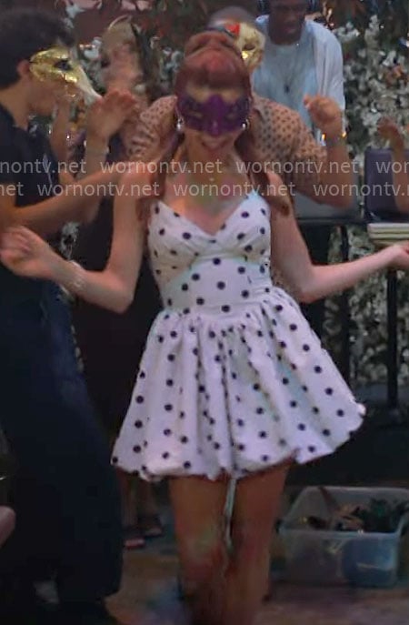 Lainey's polka dot dress on The Bold and the Beautiful