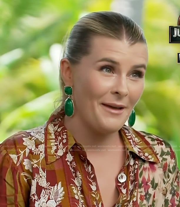 Lauren Herbert's floral print dress on Access Hollywood