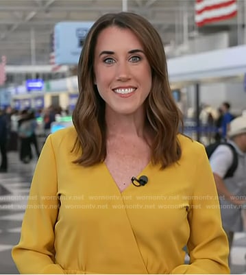 Maggie's yellow wrap top on Today