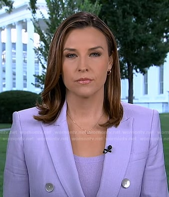 Mary's lilac knit tank and blazer on Good Morning America