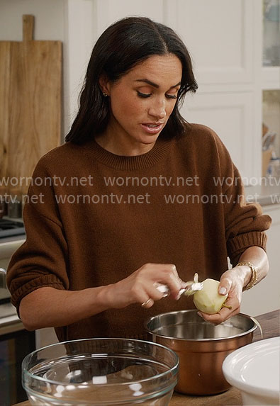 Meghan Markle's brown sweater on With Love Meghan