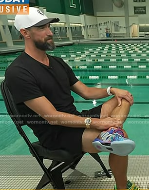 Michael Phelps's marble print sneakers on Today