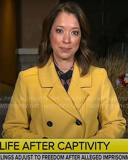 Mireya Villarreal's yellow coat on CBS Mornings