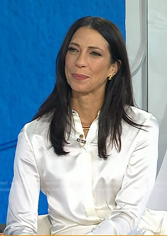 Natalie's whtie silk blouse on Today