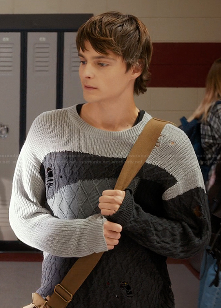 Nathan's distressed sweater on My Life with the Walter Boys