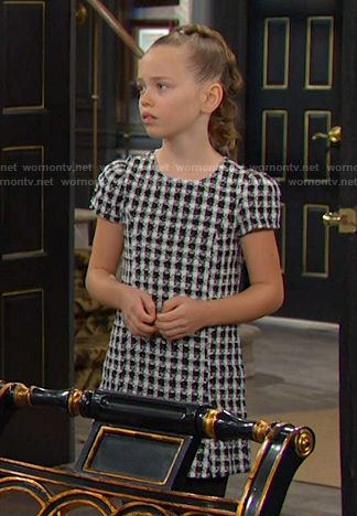 Rachel's cap sleeve tweed dress on Days of our Lives