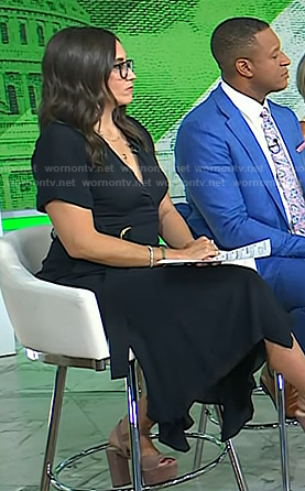 Savannah's black wrap dress on Today