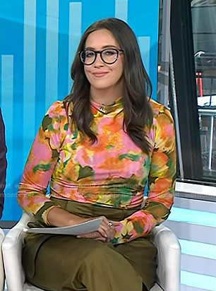 Savannah's floral long sleeve top on Today