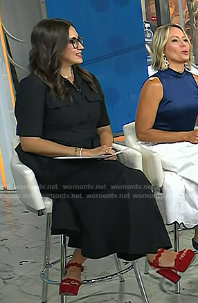 Savannah's red saclloped sandals on Today