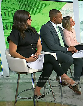 Savannah's studded snake pumps on Today