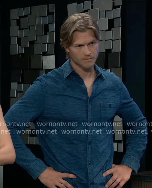 Vaughn's blue button down shirt on General Hospital