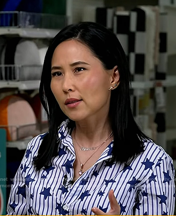 Vicky's stripe star print shirt on Today
