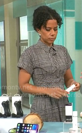 Adriana Diaz's checked shirtdress on CBS Mornings
