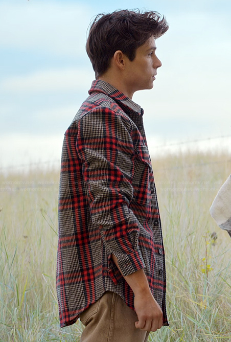 Alex's plaid overshirt on My Life with the Walter Boys