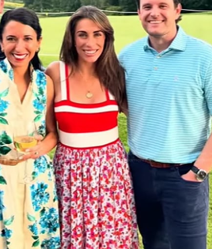 Alyssa's red floral print dress on The View