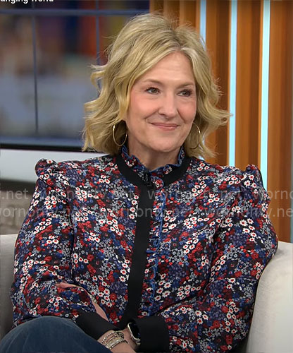 Brené Brown's floral blouse on CBS Mornings