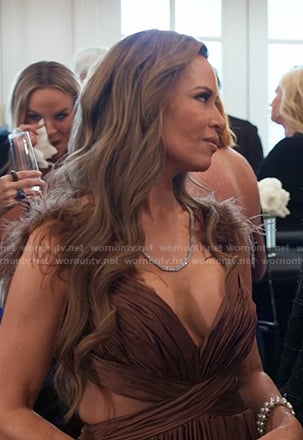 Britani's brown cutout dress on The Real Housewives of Salt Lake City
