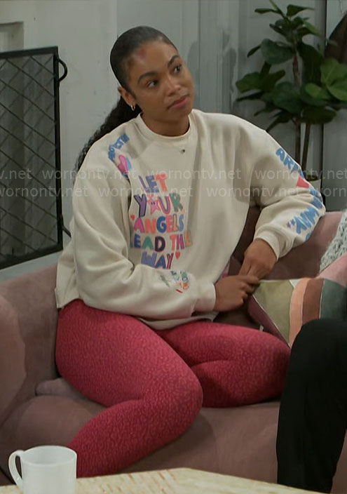 Chelsea's Let Your Angels Lead The Way sweatshirt on Beyond the Gates