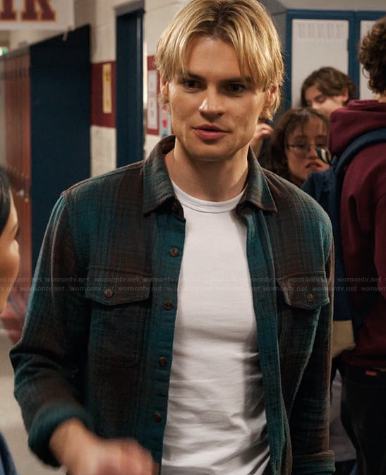 Cole's plaid shirt on My Life with the Walter Boys