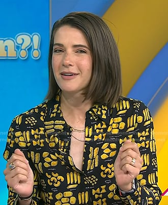 Daryn Carp's pasta print shirt on Today