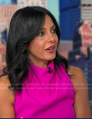 Dr. Tara Narula's fuchsia sleeveless jumpsuit on Good Morning America