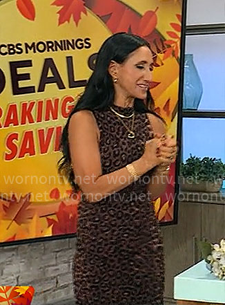 Elizabeth Werner's leopard print dress on CBS Mornings