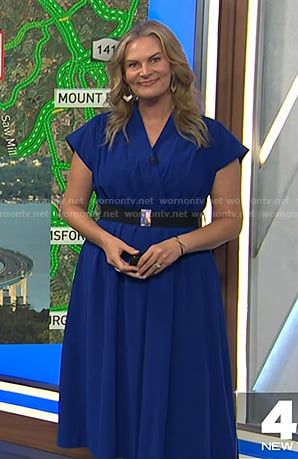 Emily's blue belted dress on Today