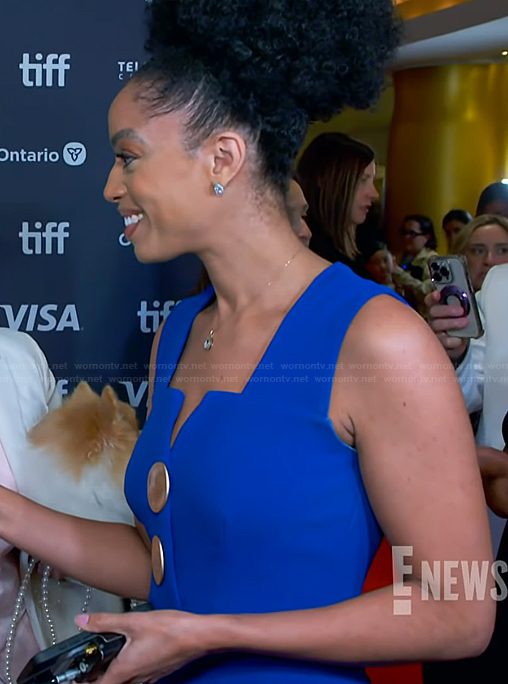 Francesca's blue jumpsuit on E! News