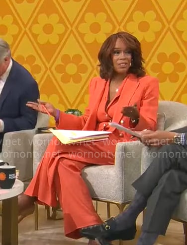 Gayle King's orange suit on CBS Mornings