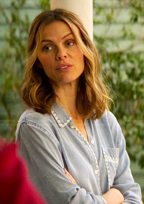 Hanna's embroidered trim shirt on The Runarounds