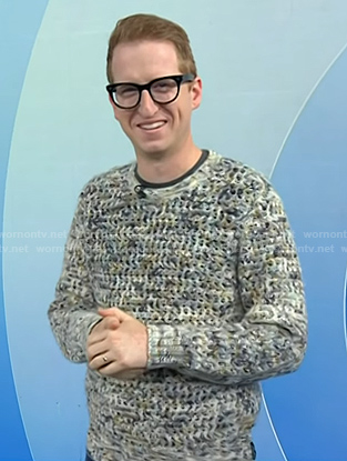 James Austin Johnson's grey knit sweater on Today