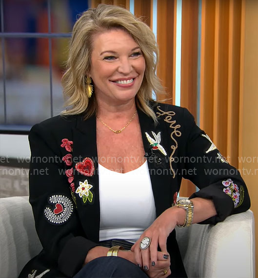Jen Hatmaker's embellished blazer on CBS Mornings