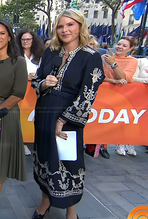 Jenna's black embroidered dress on Today
