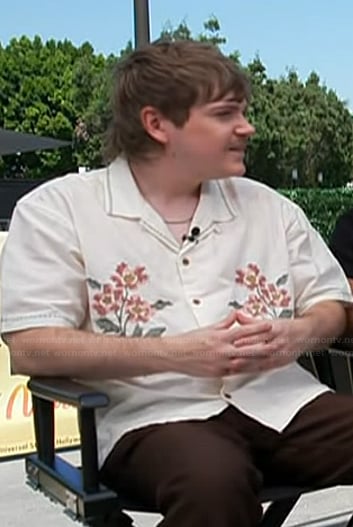 Jesse Golliher's floral shirt on Access Hollywood