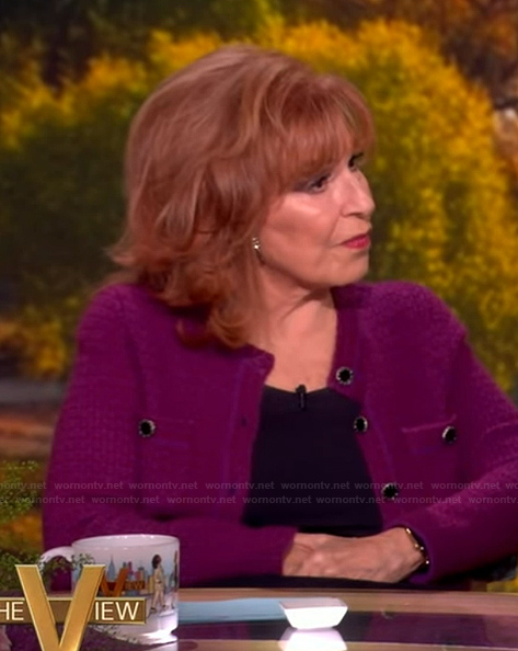 Joy's purple tweed jacket on The View