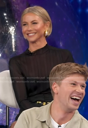 Julianne Hough's black mesh top on Good Morning America