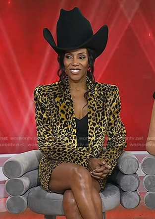 June Ambrose's leopard blazer and skirt on Today