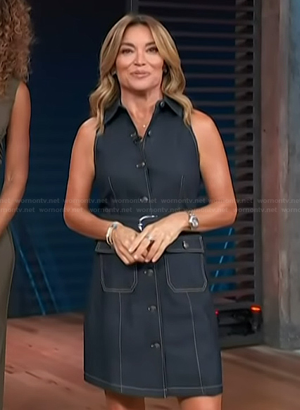 Kit's belted denim mini dress on Access Hollywood