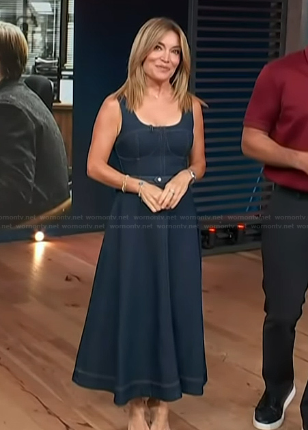 Kit's denim dress on Access Hollywood