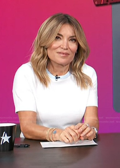 Kit's white tee on Access Hollywood
