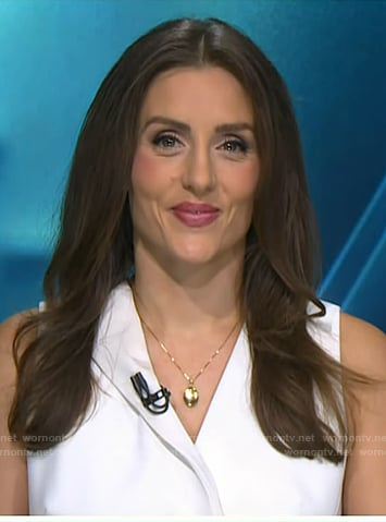 Kristina Partsinevelos's white dress on NBC News Daily