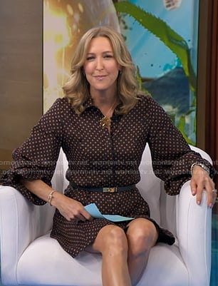 Lara's brown polka dot dress on Good Morning America