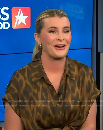 Lauren Herbert's leopard print dress on Access Hollywood