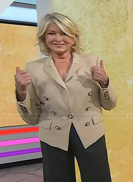 Martha Stewart's beige blazer on Today