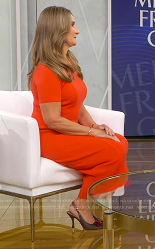 Melinda French Gates's brown slingback pumps on Good Morning America