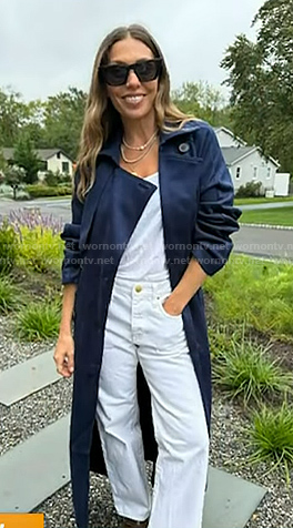 Melissa's navy trench coat on Today