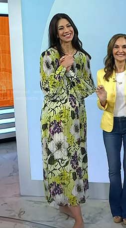 Natalie's floral pleated dress on Today